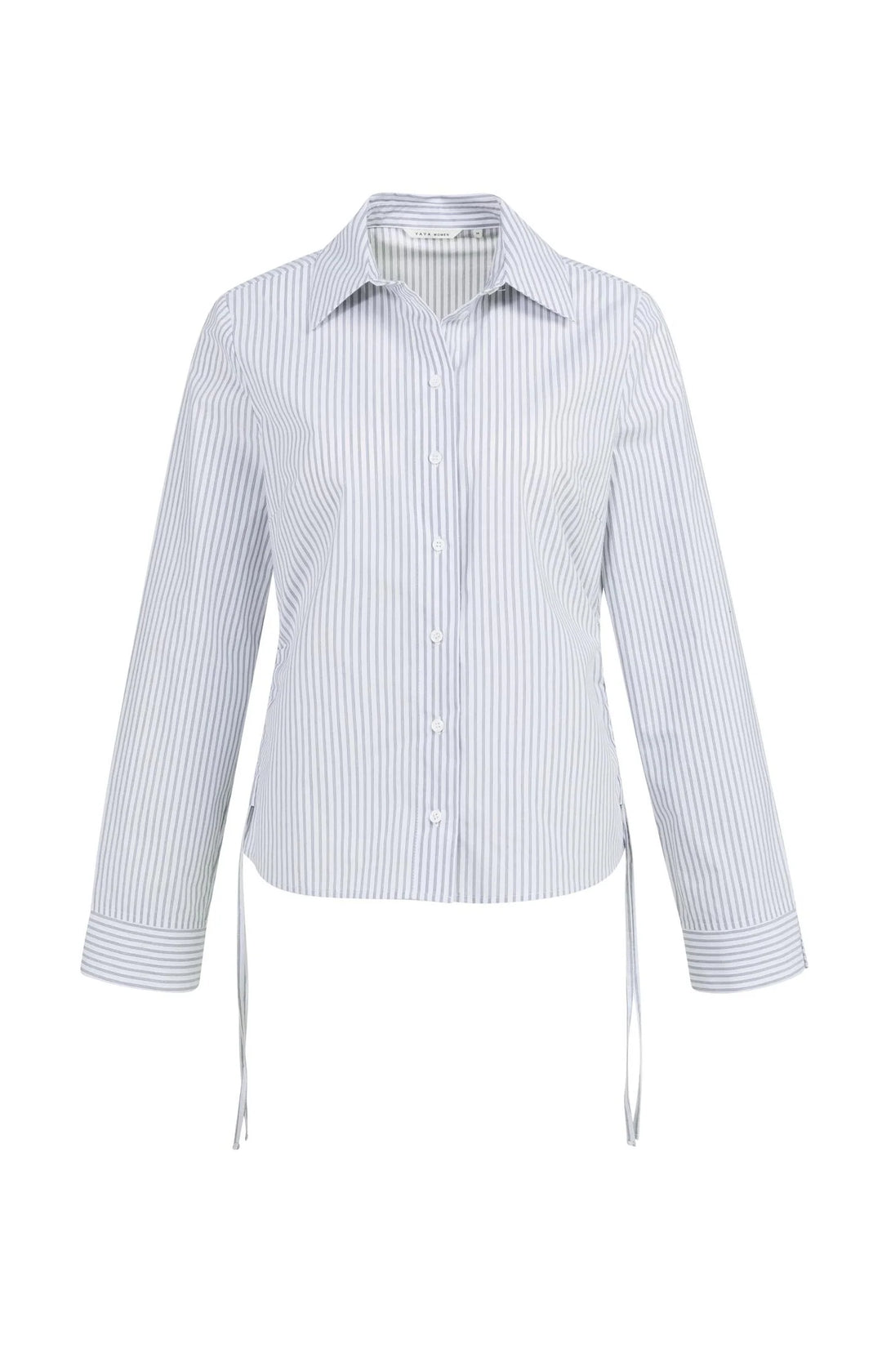 Chemisier gris ajusté YAYA avec cordons de serrage latéraux