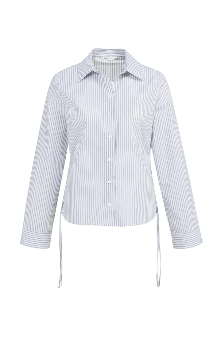 Chemisier gris ajusté YAYA avec cordons de serrage latéraux