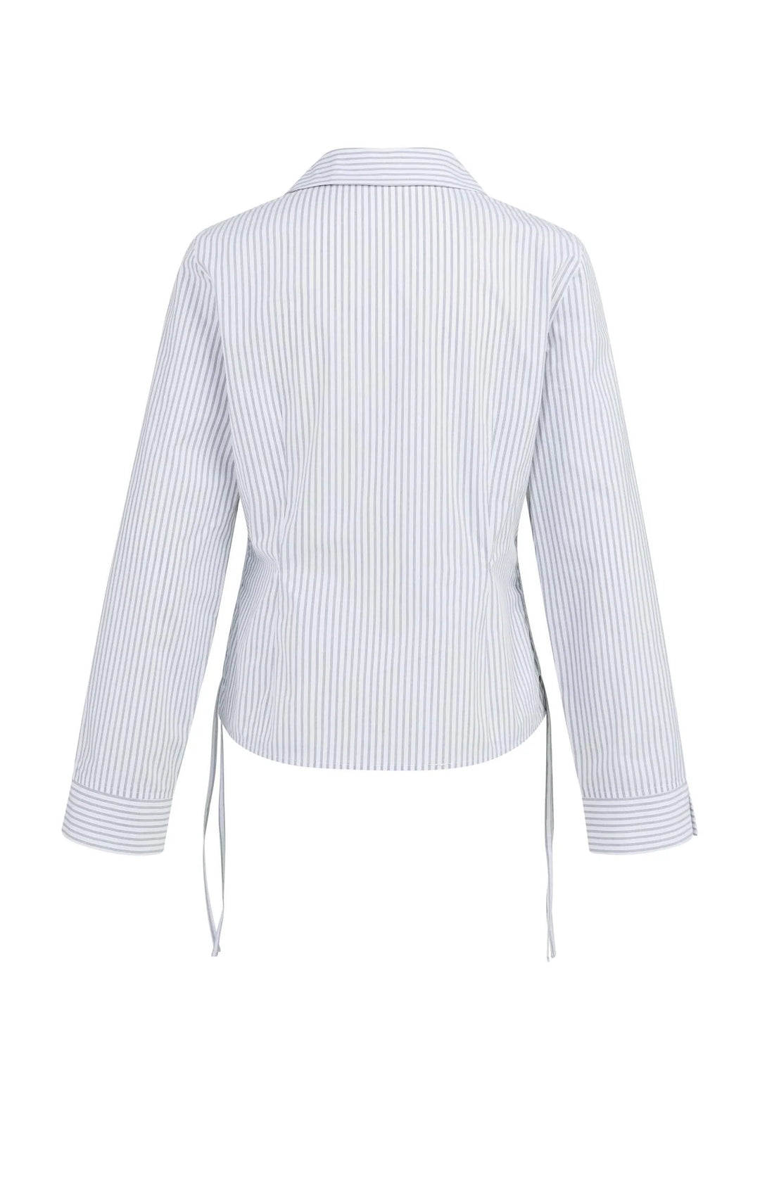 Chemisier gris ajusté YAYA avec cordons de serrage latéraux