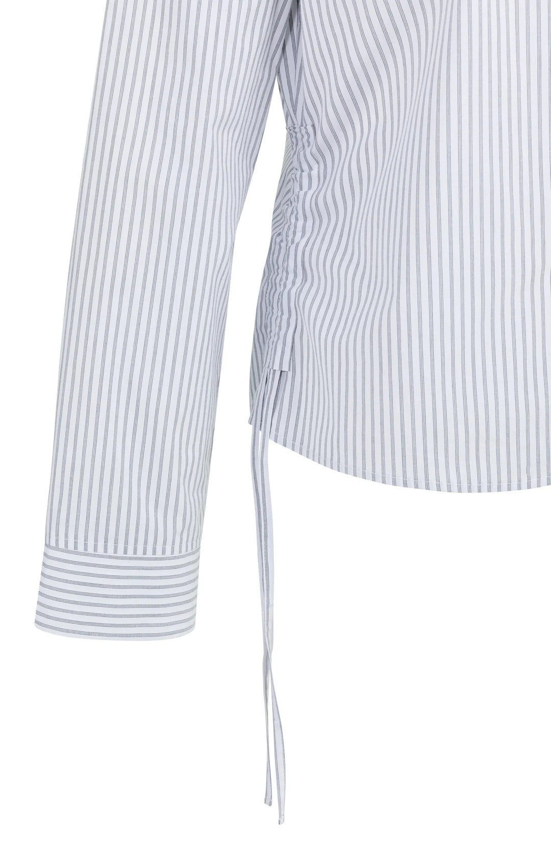 Chemisier gris ajusté YAYA avec cordons de serrage latéraux