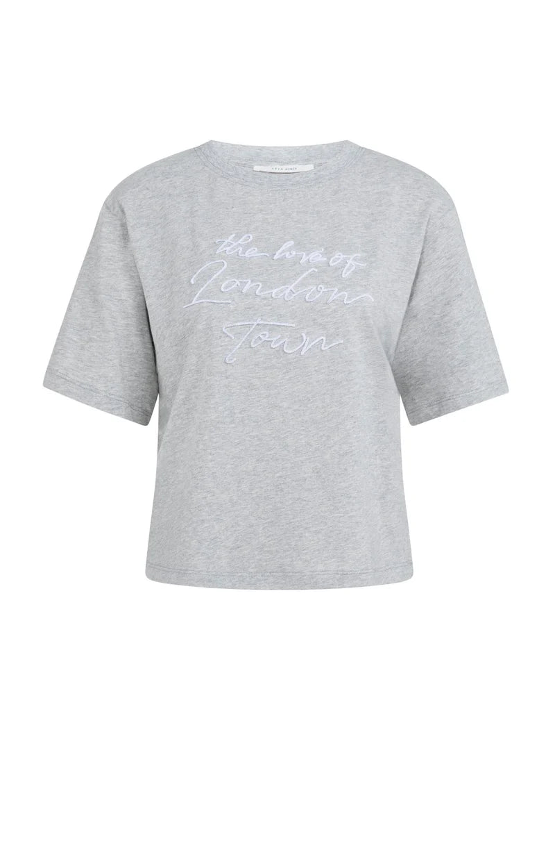 Haut YAYA blanc à imprimé floqué doux