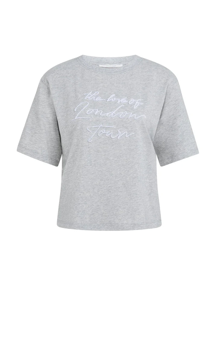 Haut YAYA blanc à imprimé floqué doux