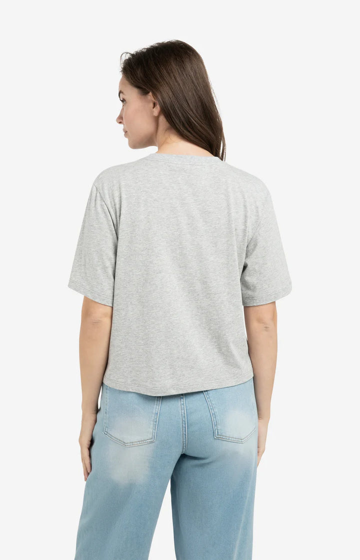 Haut YAYA blanc à imprimé floqué doux