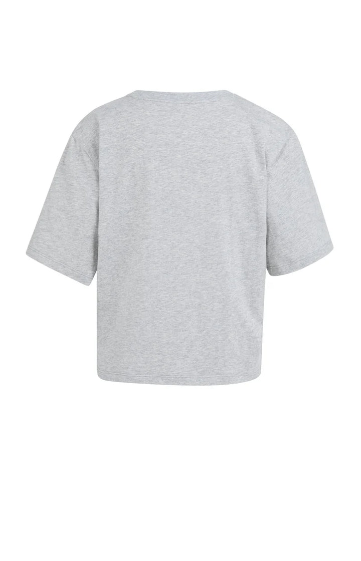 Haut YAYA blanc à imprimé floqué doux