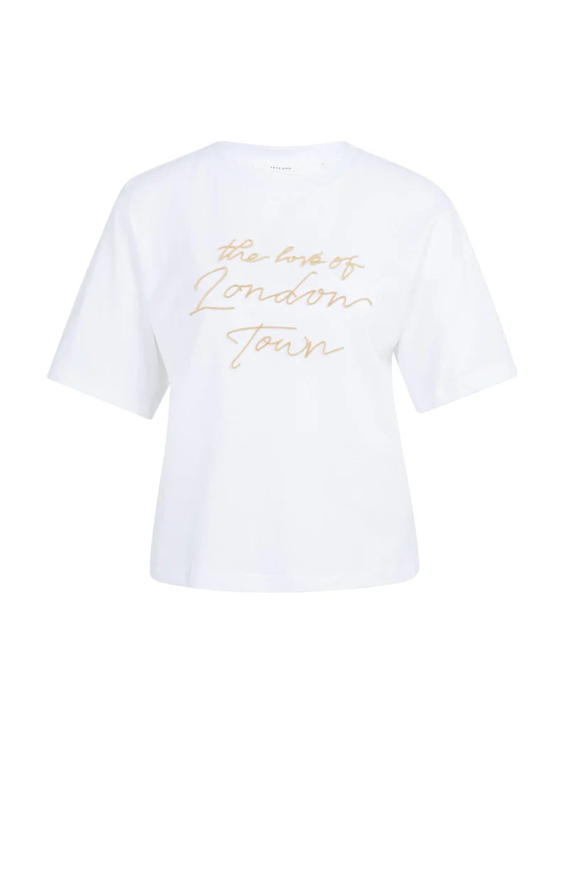 Haut YAYA jaune à imprimé floqué doux