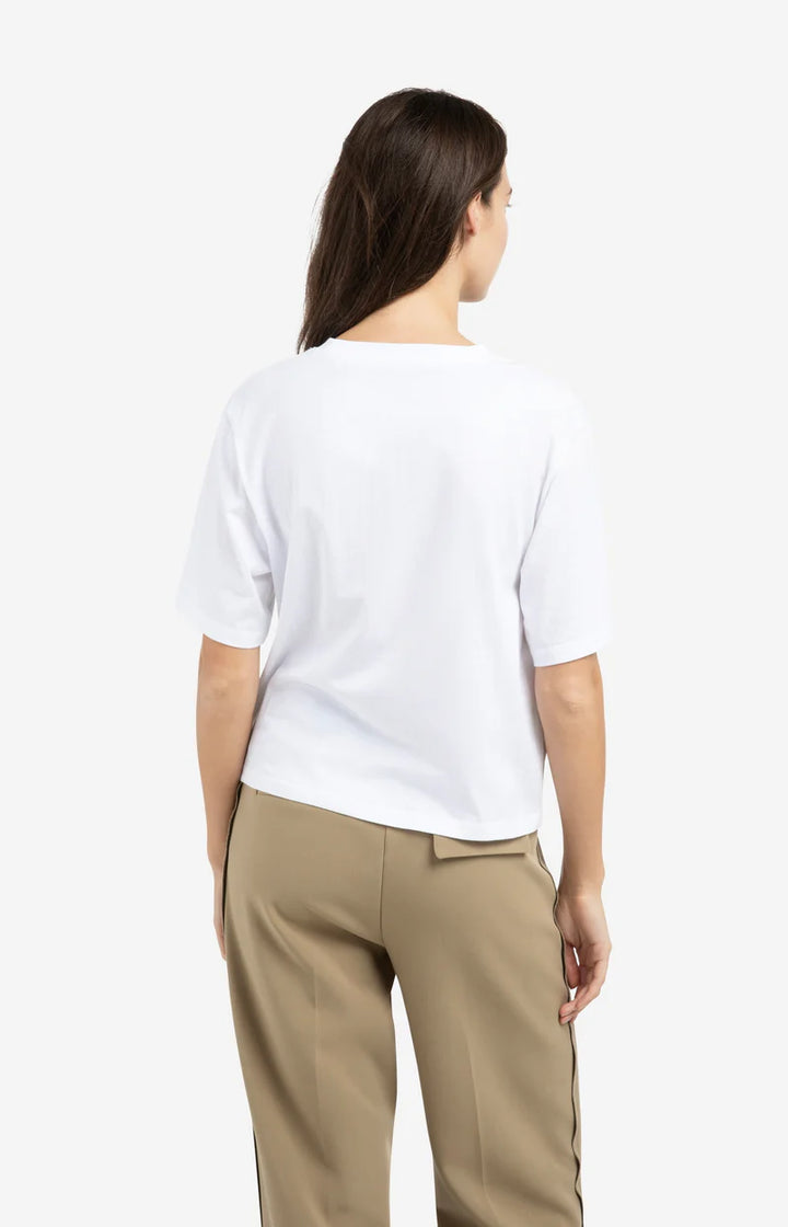 Haut YAYA jaune à imprimé floqué doux