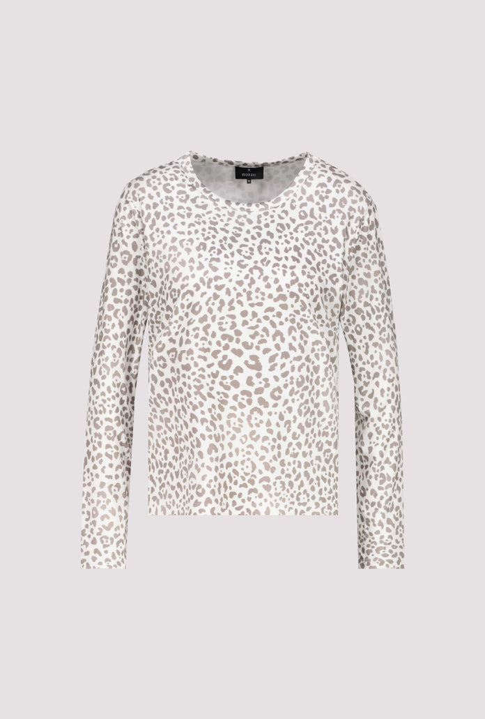 Monari Long-Sleeve Shirt with Leopard Print
