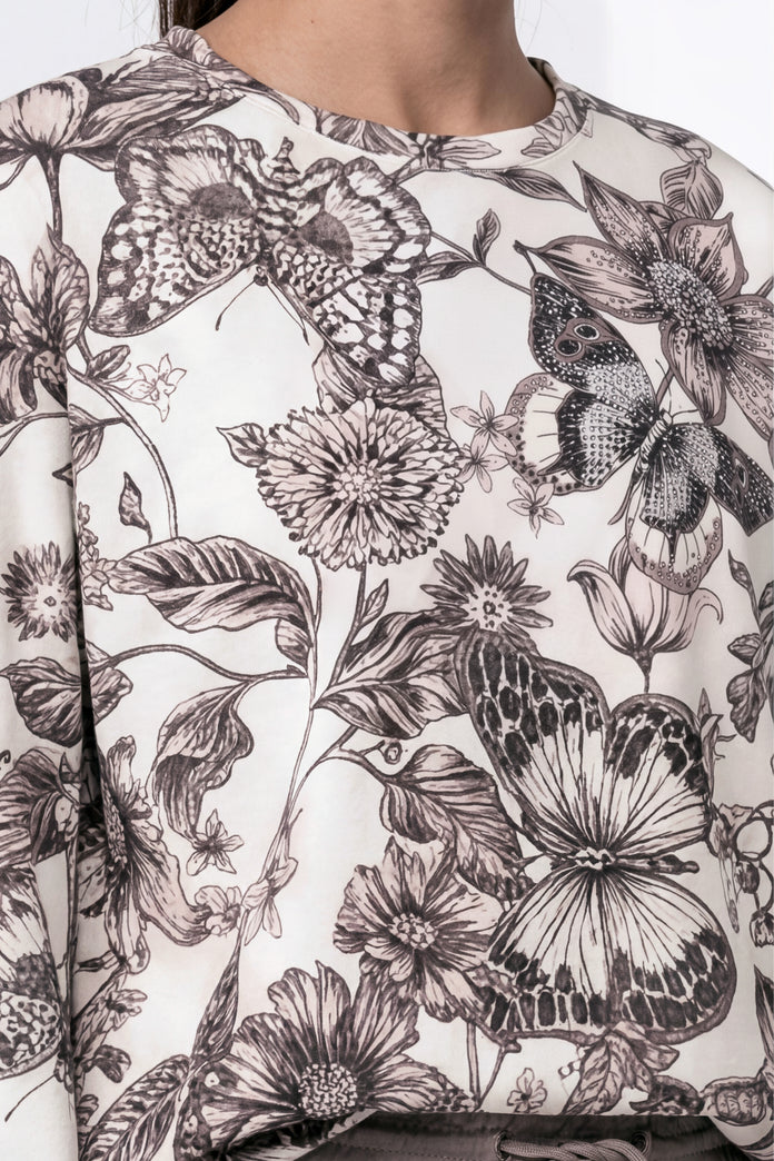 Monari Sweatshirt with Floral Pattern