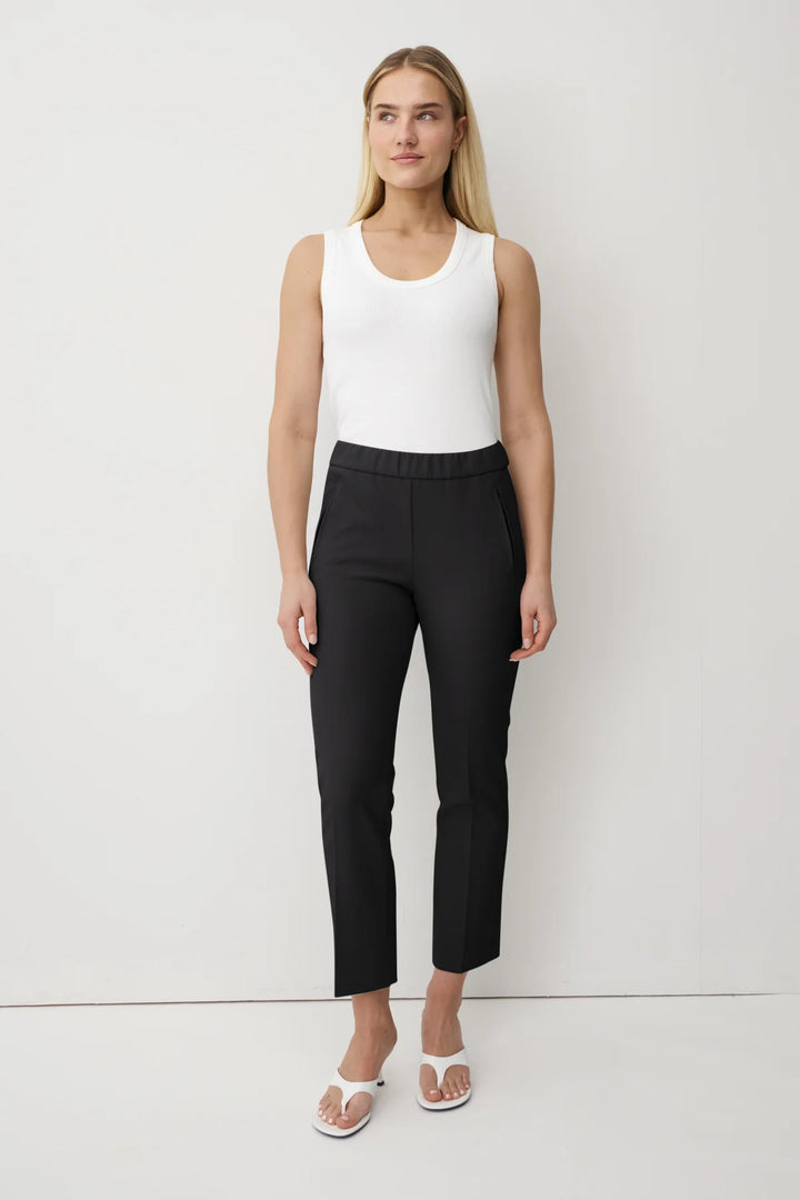 Pantalon Anna Montana Black Rose Easy Flexi coupe décontractée 
