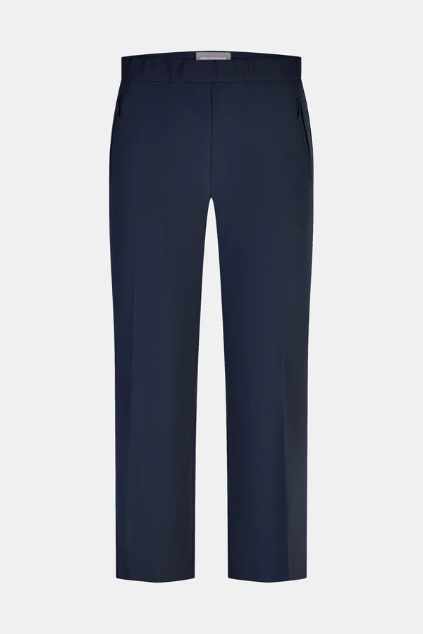 Pantalon Anna Montana Navy Rose Easy Flexi coupe décontractée 