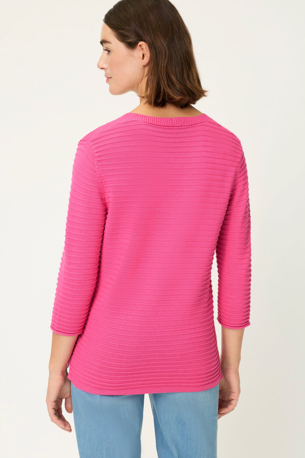 Pull Olsen rose à col en V