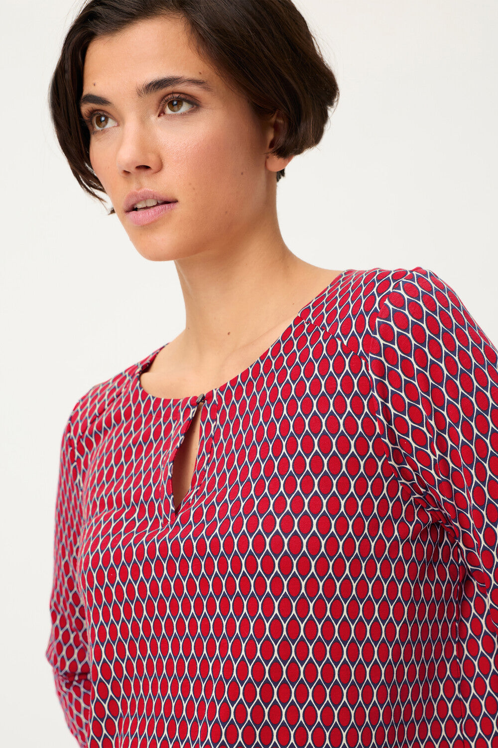 Haut à manches longues rouge français Olsen