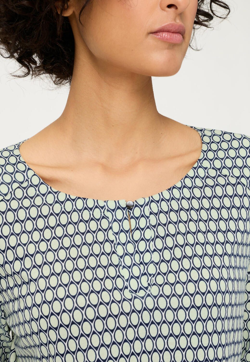 T-shirt à manches longues géométriques Olsen Soft Mint