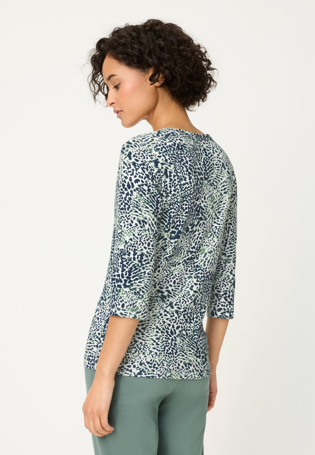 T-shirt à manches longues imprimé marine Olsen