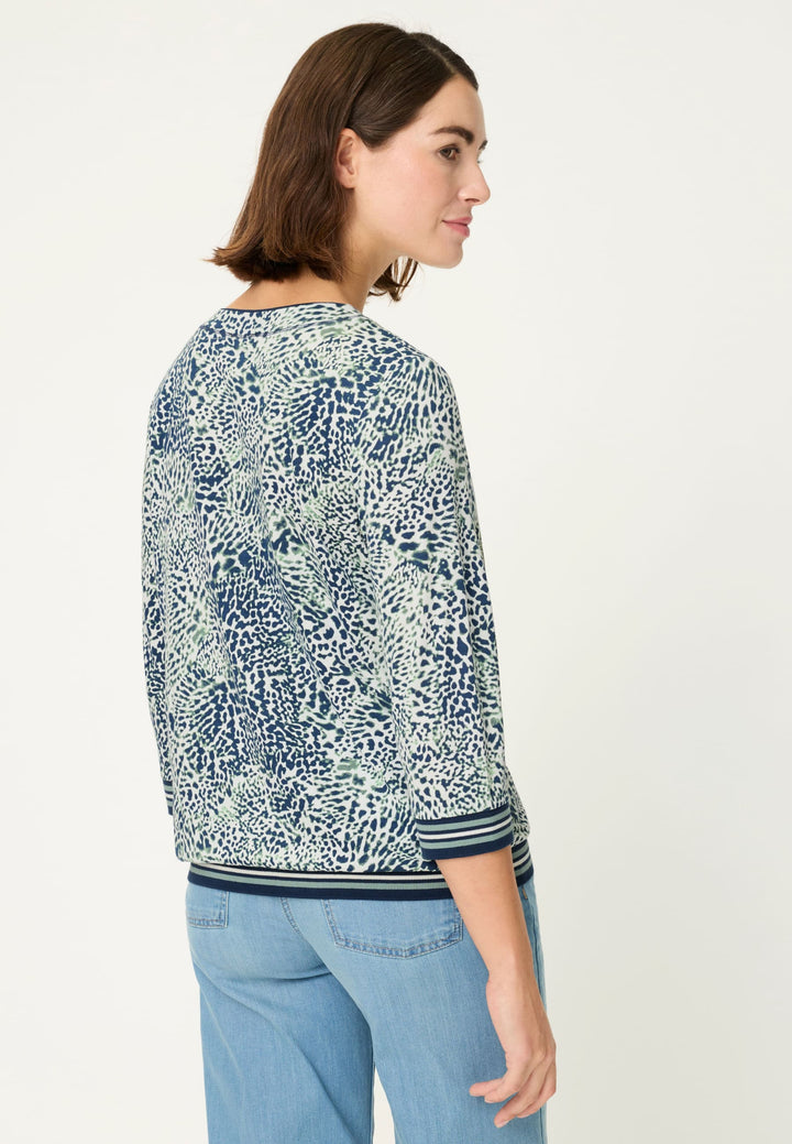 T-shirt à manches longues à imprimé floral Olsen