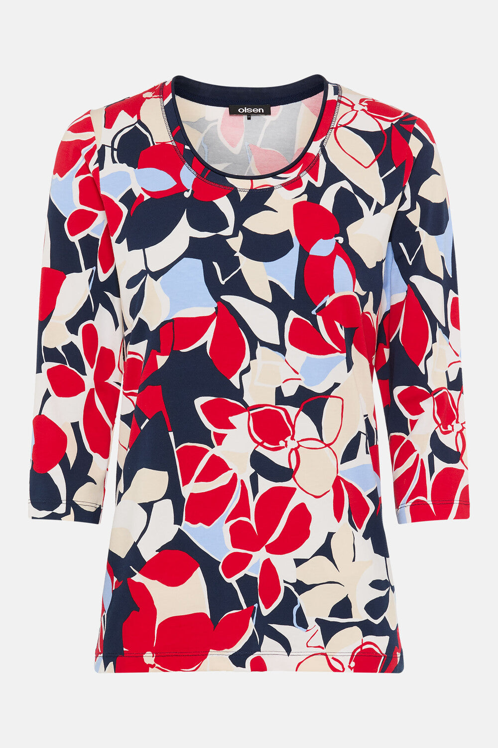 Haut à manches longues rouge français Olsen