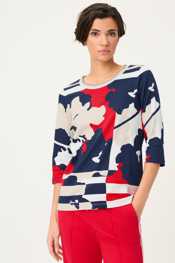 Haut bleu à manches longues Olsen