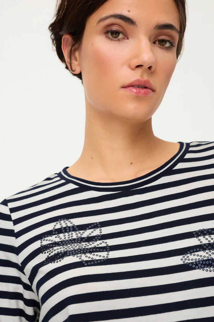 Haut bleu à manches longues Olsen