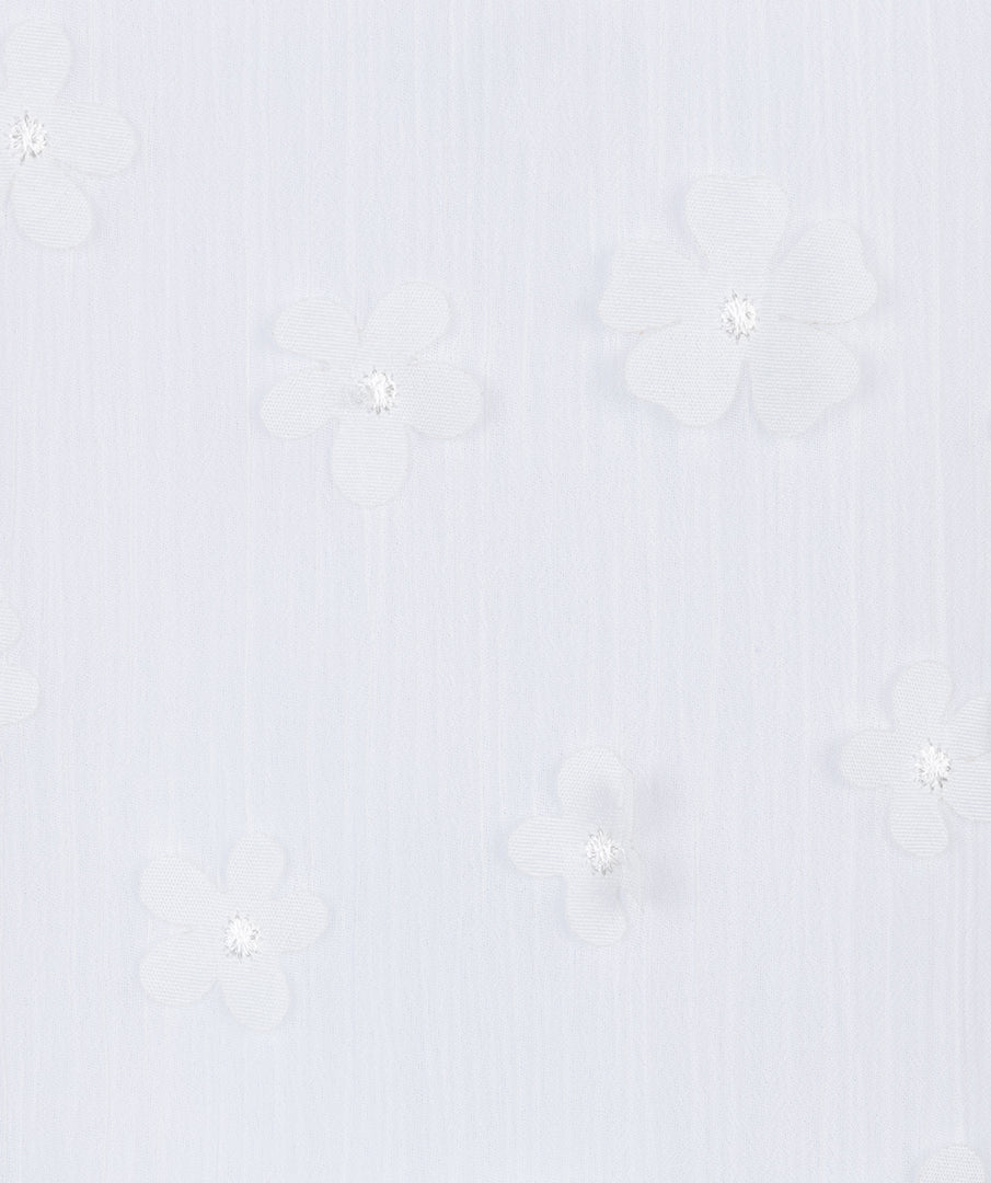 Chemisier EsQualo blanc cassé à fleurs de marguerite