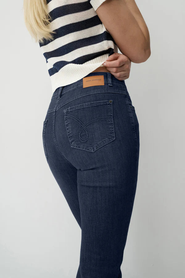 Jean slim en denim foncé Anna Montana Angelika