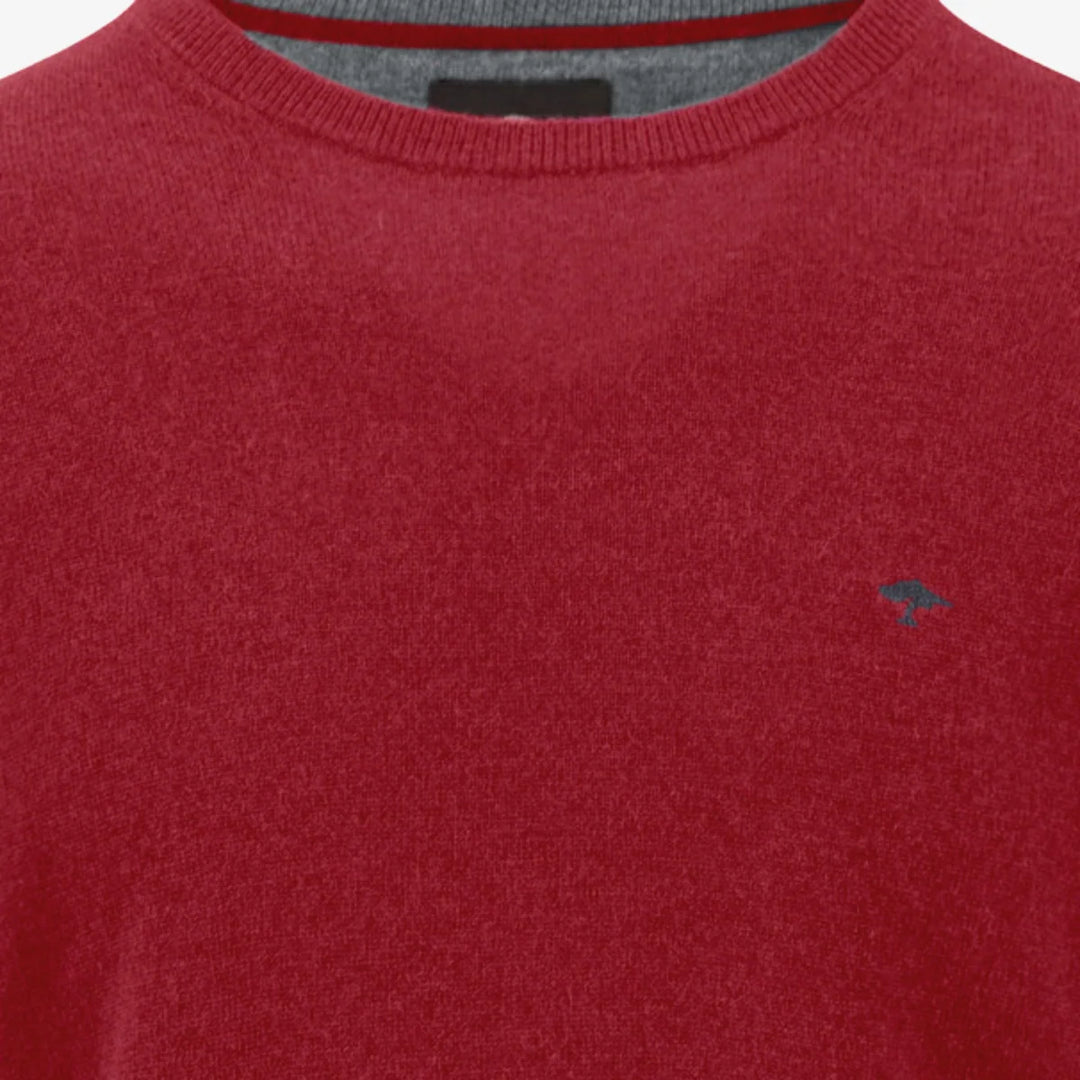 Fynch Hatton Wool Cashmere Crew Neck Sweater, Brick