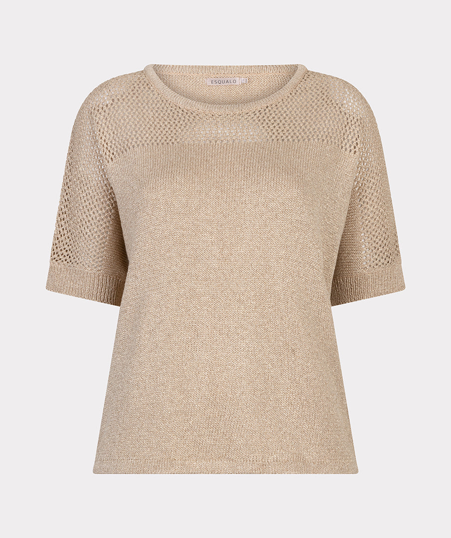 Pull EsQualo Light Sand Ajour Batwing