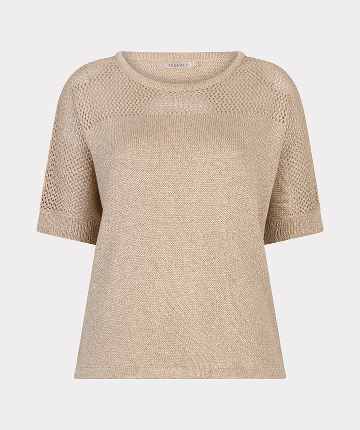 Pull EsQualo Light Sand Ajour Batwing