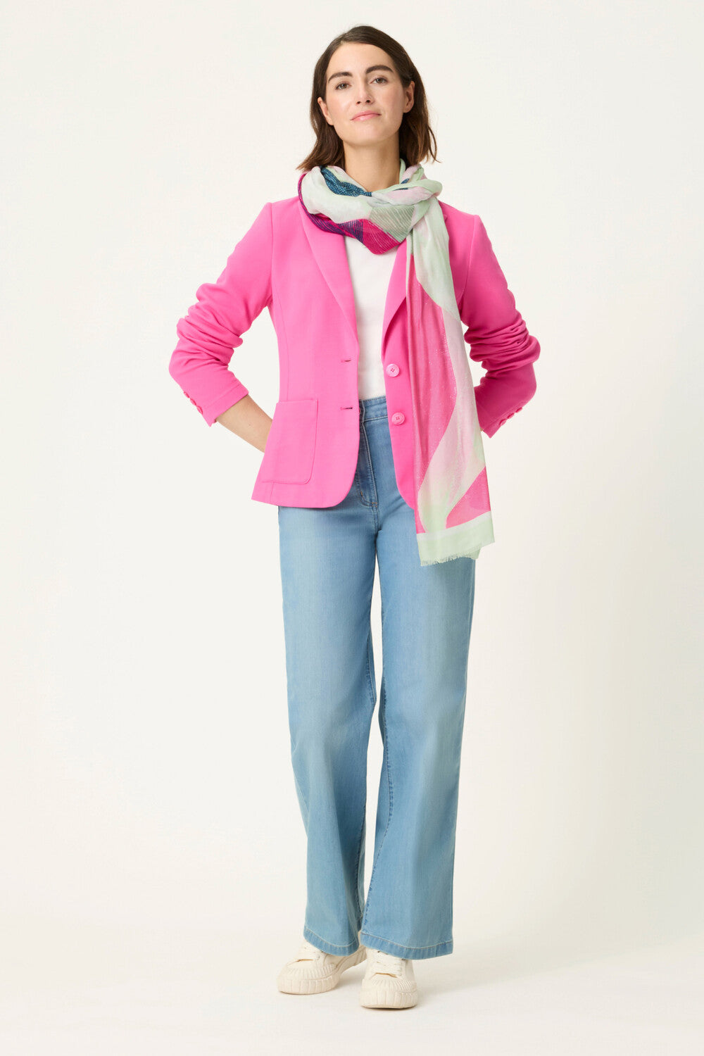 Écharpe tissée fuchsia Olsen