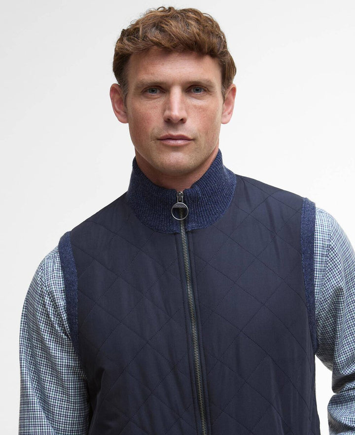 Barbour Shoveler Knitted Gilet, Navy