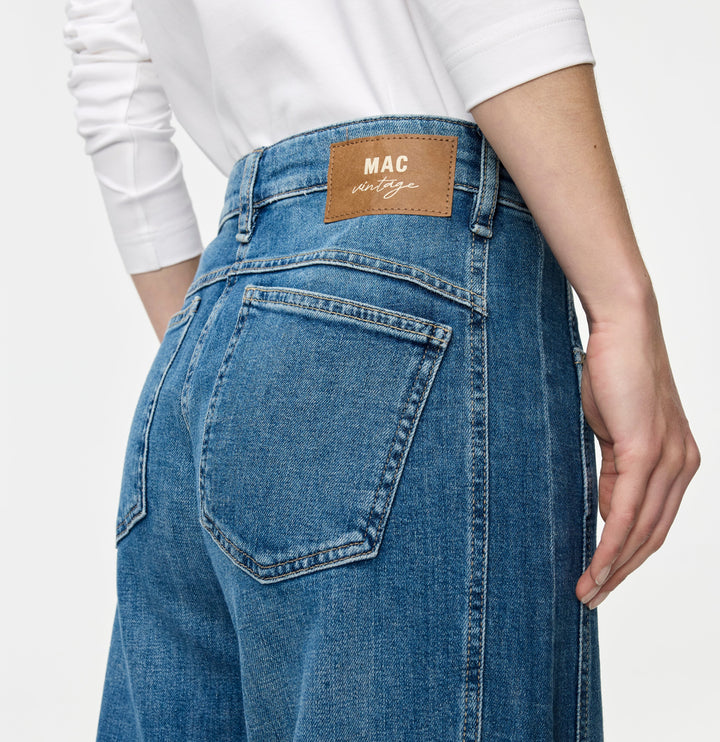 Jean Mac Jeans Dream Wide bleu moyen délavé Dream Wonder Light Denim