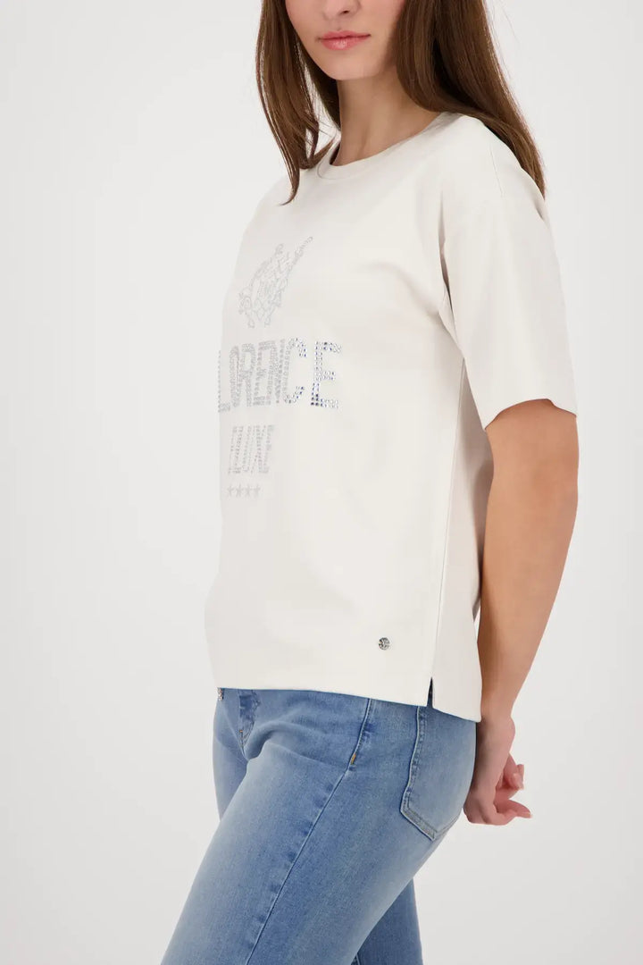 Haut imprimé Monari Beige « Florence Deluxe »