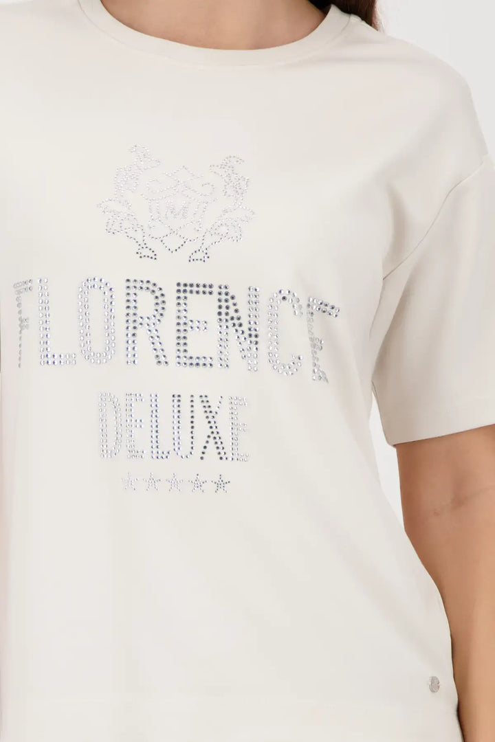 Haut imprimé Monari Beige « Florence Deluxe »