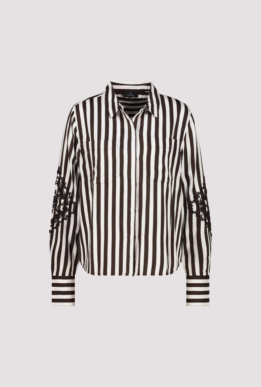 Chemisier rayé marron Monari