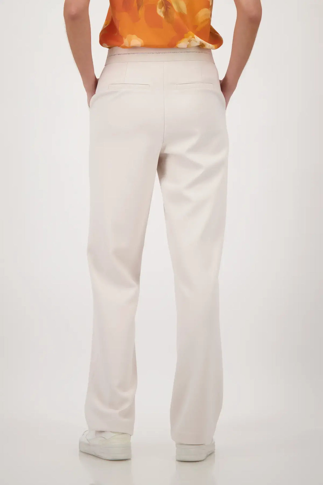 Pantalon de jogging Monari beige à jambes droites
