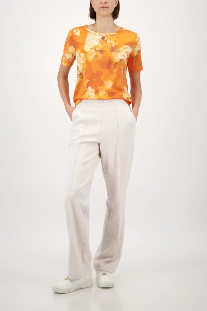 Pantalon de jogging Monari beige à jambes droites