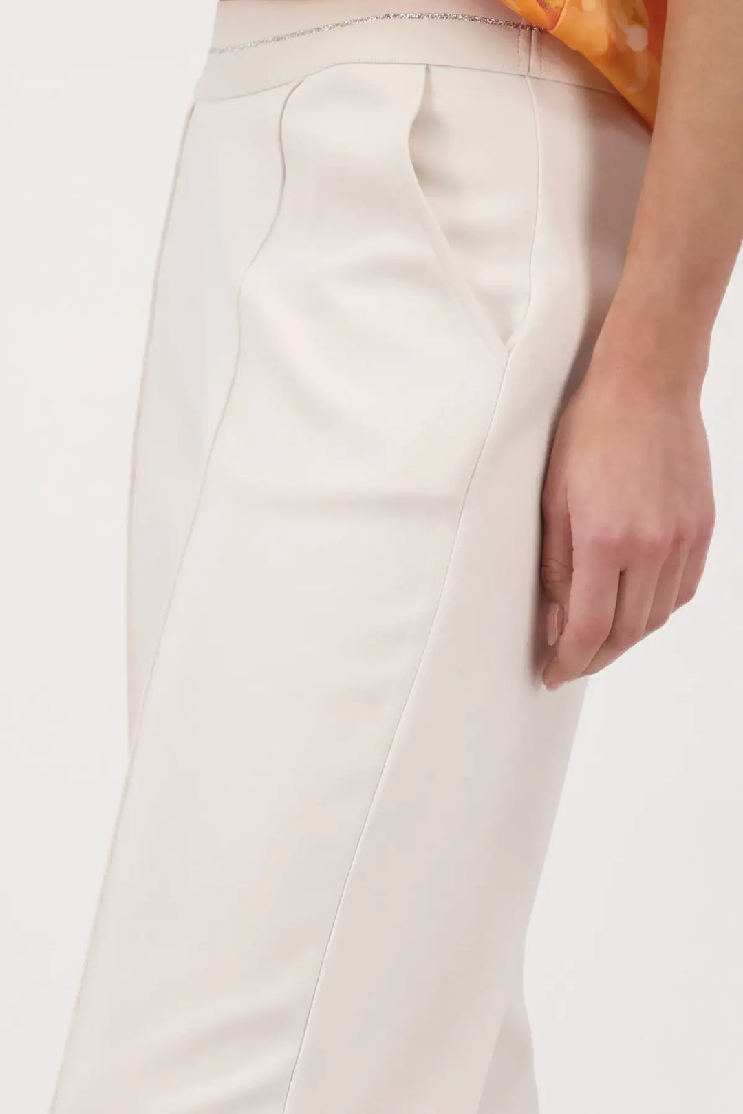 Pantalon de jogging Monari beige à jambes droites