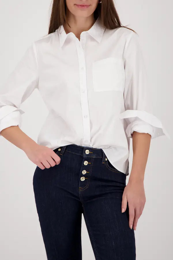 Blouse Monari en coton doux blanc