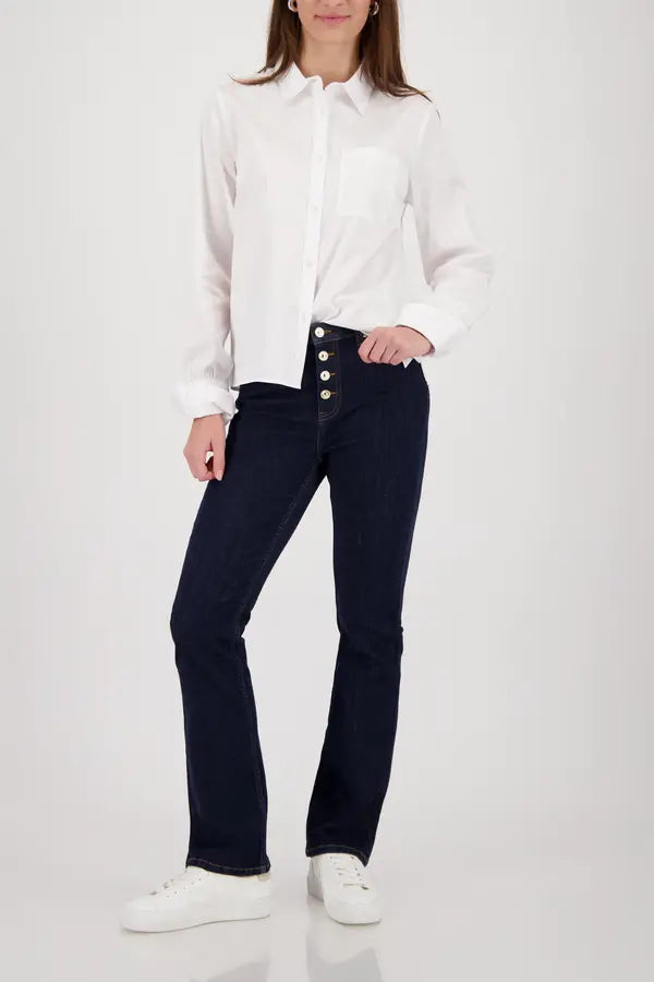 Blouse Monari en coton doux blanc