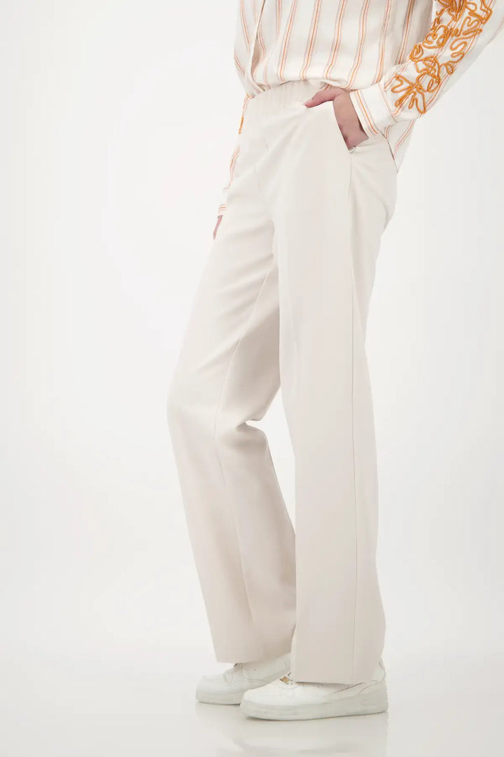 Pantalon droit beige Monari
