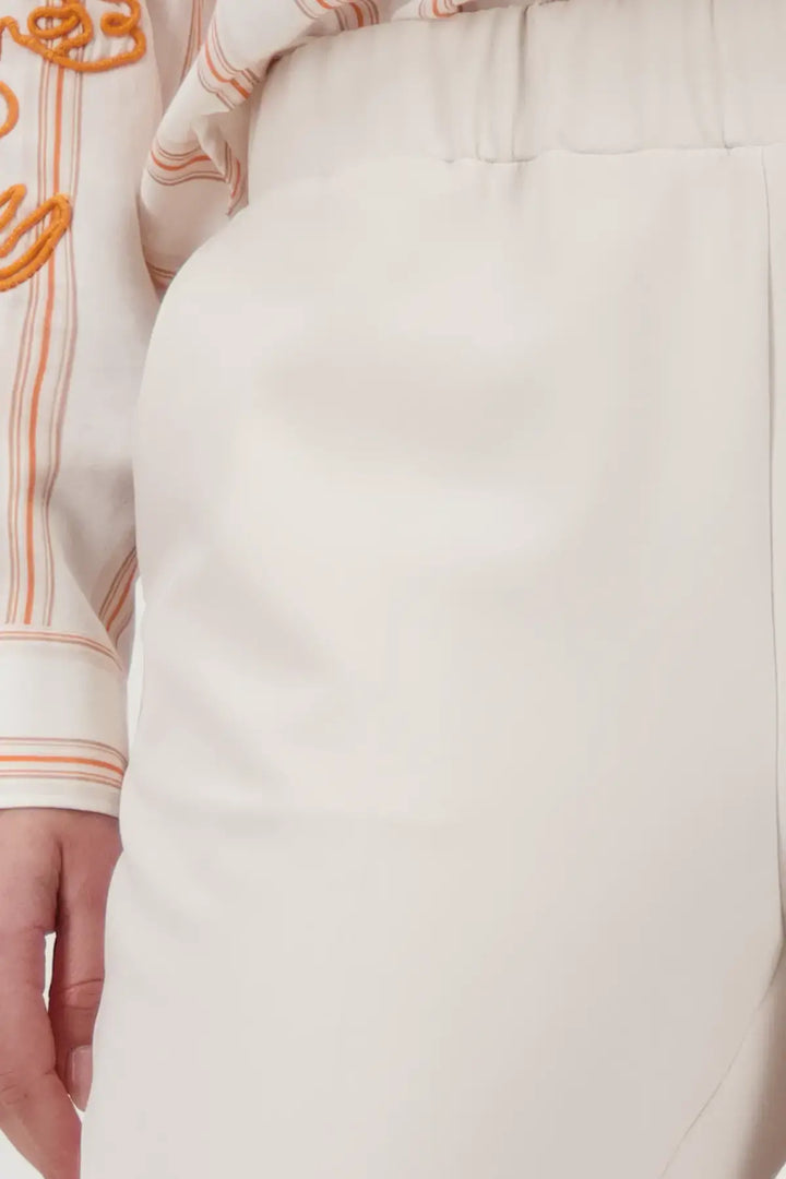 Pantalon droit beige Monari