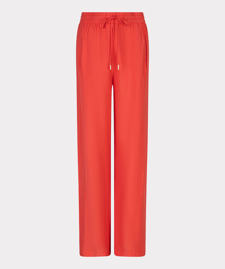 Pantalon rouge EsQualo à jambes larges et taille élastique