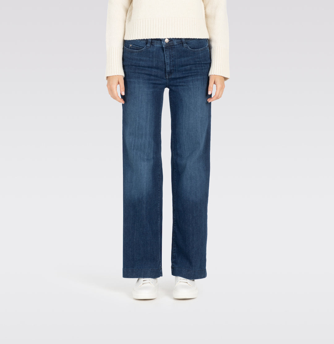 Jean Mac Jeans Dream Wide bleu moyen délavé Dream Wonder Light Denim