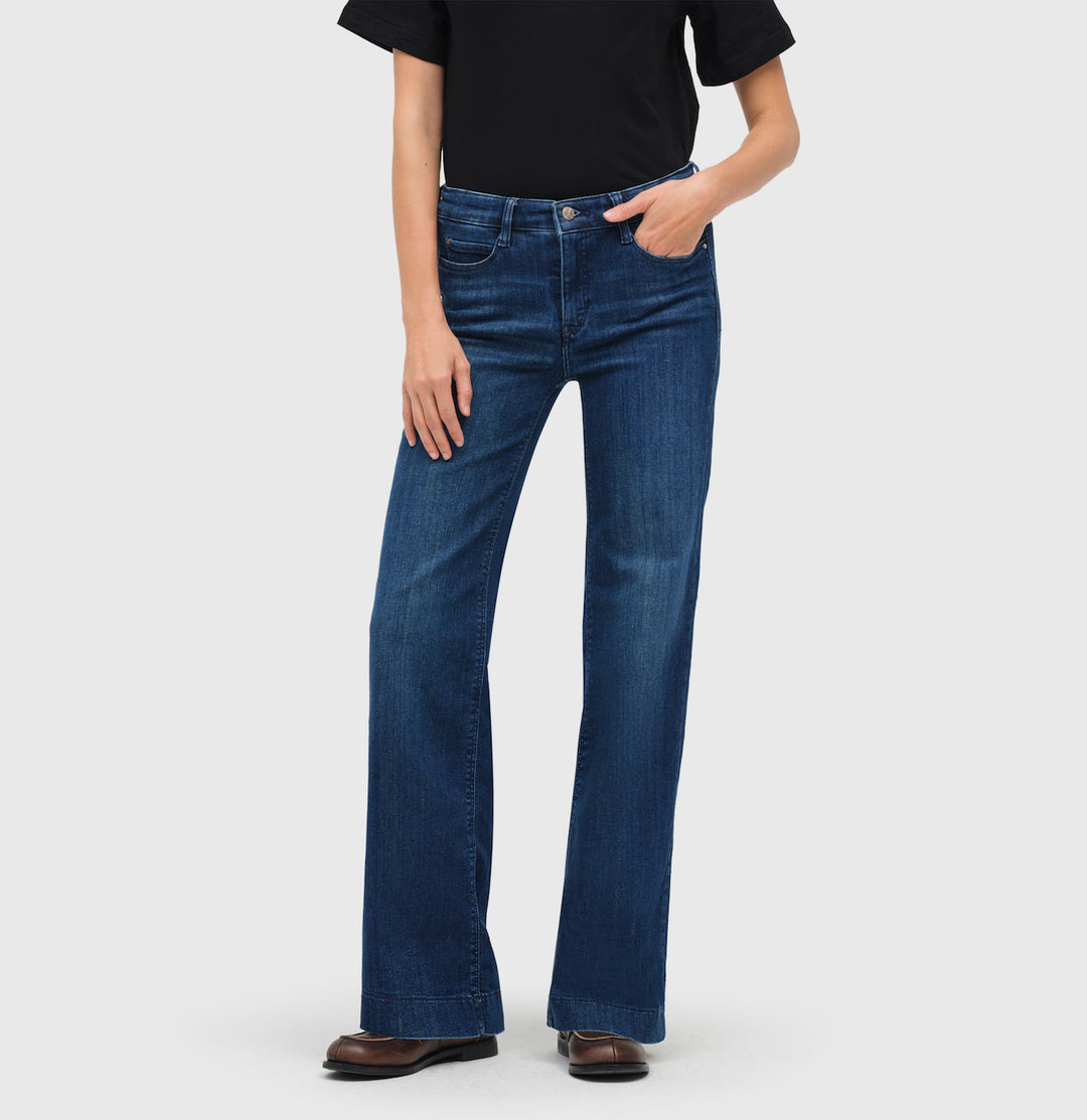 Jean Mac Jeans Dream Wide bleu moyen délavé Dream Wonder Light Denim