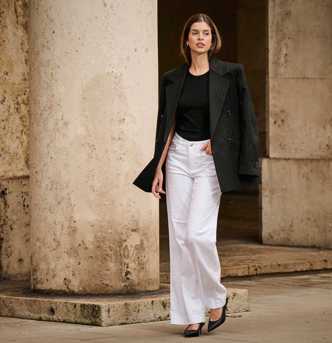 Jean Mac Jeans Dream Wide bleu moyen délavé Dream Wonder Light Denim