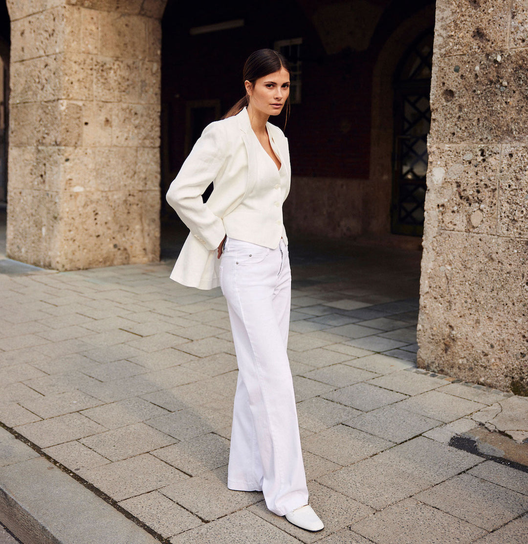 Jean Mac Jeans Dream Wide bleu moyen délavé Dream Wonder Light Denim