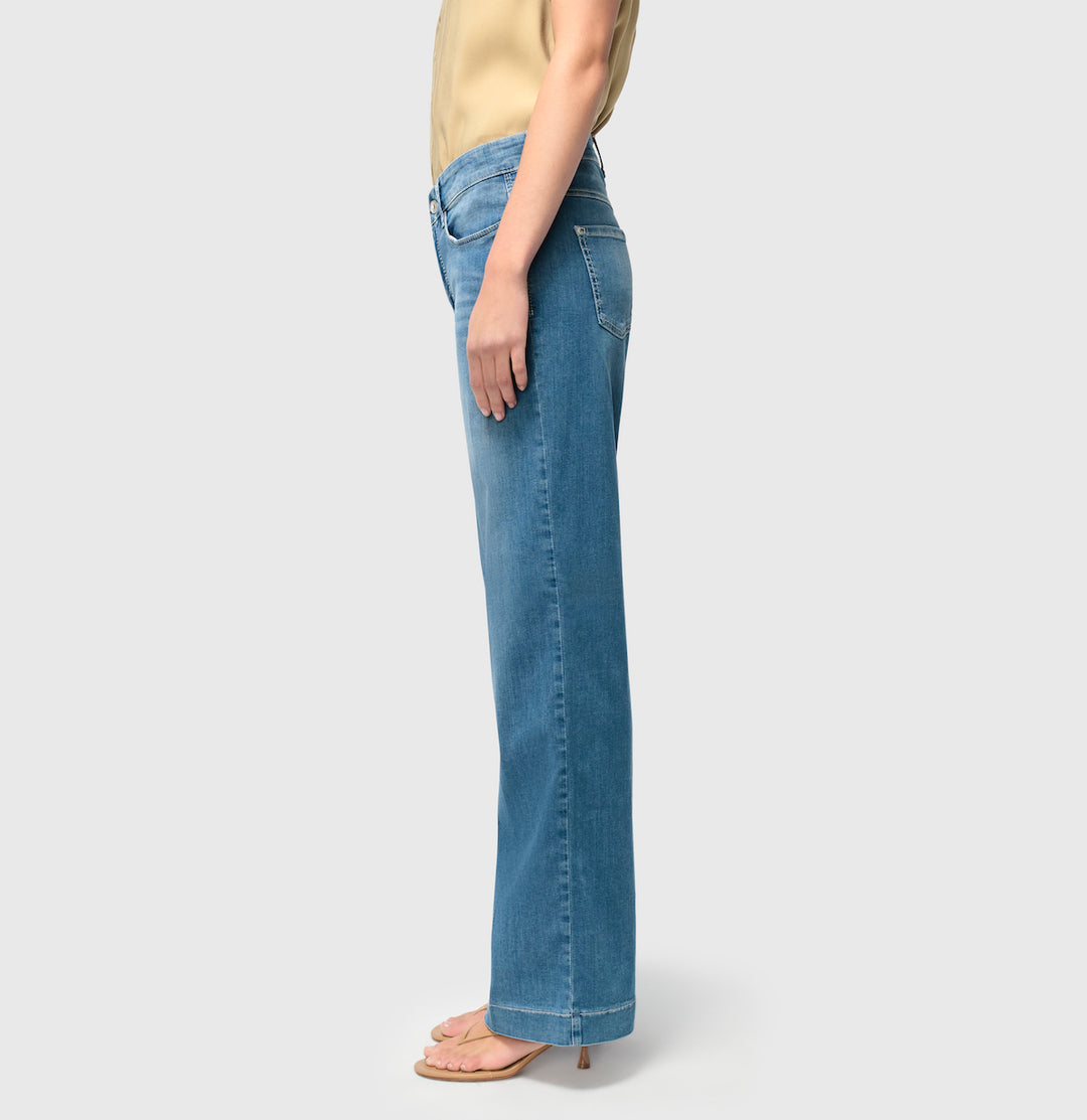 Jean Mac Jeans Dream Wide bleu moyen délavé Dream Wonder Light Denim