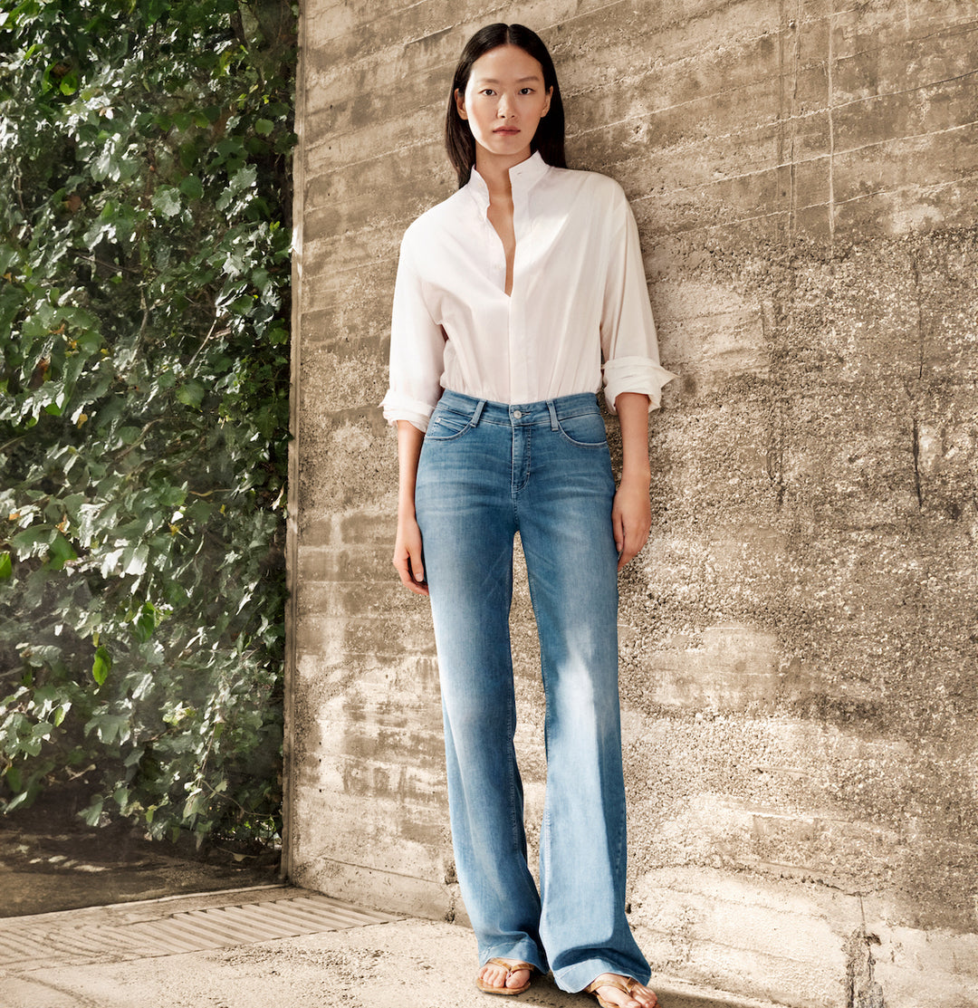 Jean Mac Jeans Dream Wide bleu moyen délavé Dream Wonder Light Denim