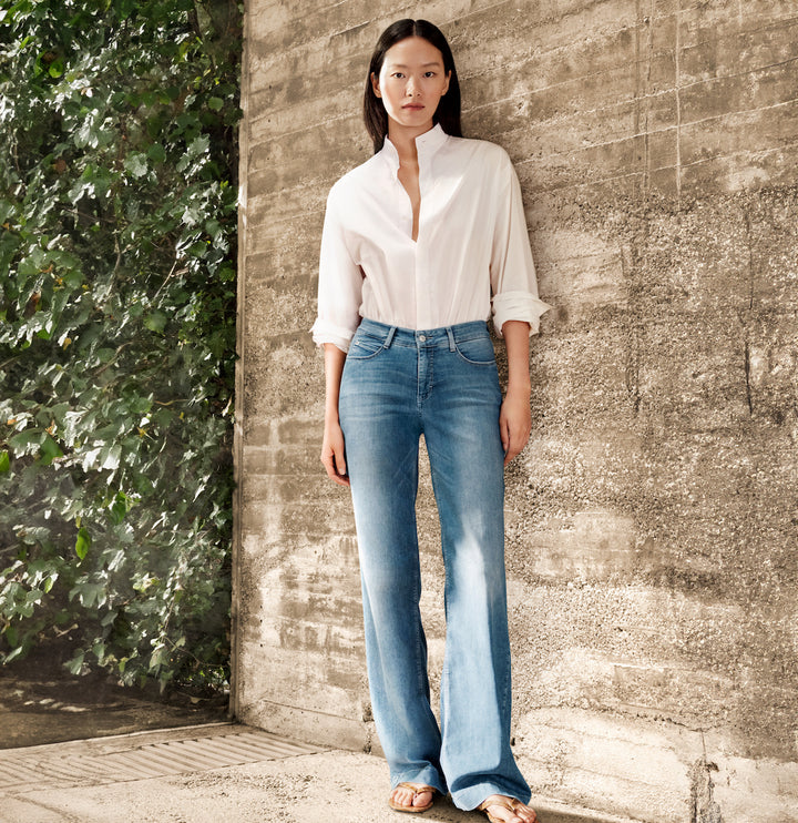 Jean Mac Jeans Dream Wide bleu moyen délavé Dream Wonder Light Denim