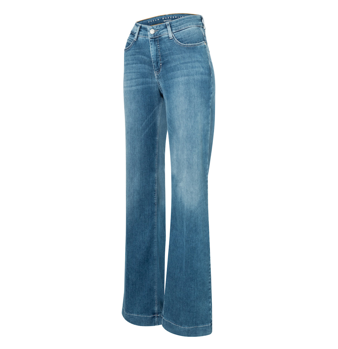 Jean Mac Jeans Dream Wide bleu moyen délavé Dream Wonder Light Denim
