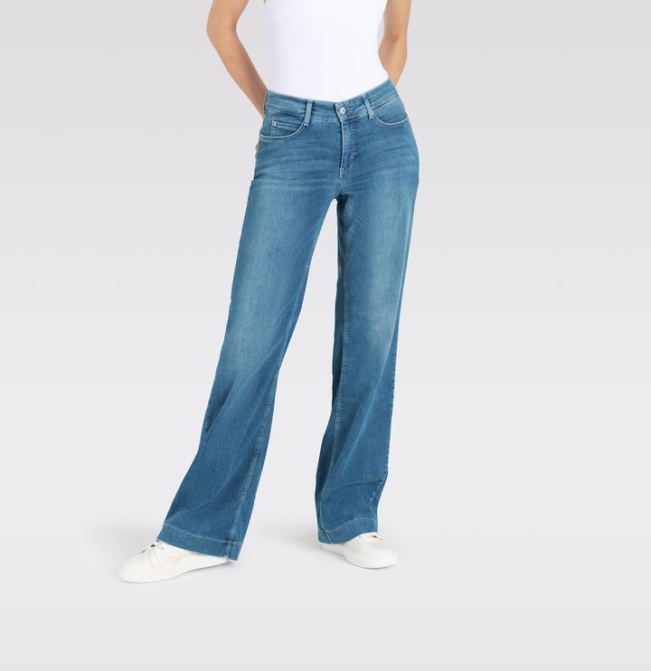 Jean Mac Jeans Dream Wide bleu moyen délavé Dream Wonder Light Denim